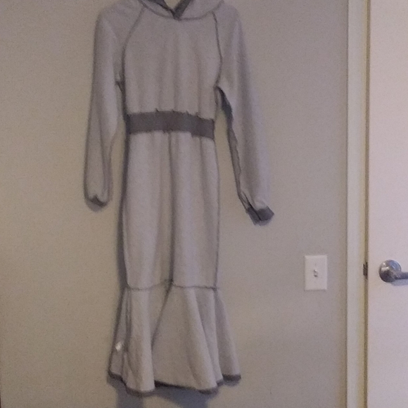 Heavy Grey Hoodie Dress - Picture 4 of 4